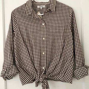 Madewell Flannel Tie -Front Shirt …
